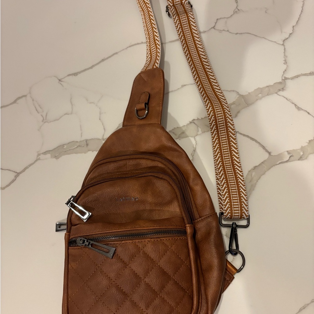 Brown Leather Sling Bag - Picture 4 of 4